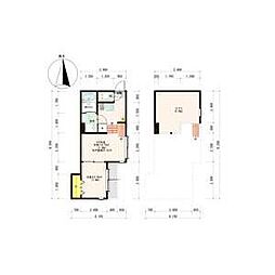 ピノヴィラージュ福住町(福住町B) 1階2Kの間取り