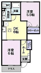 間取図画像 2DK
