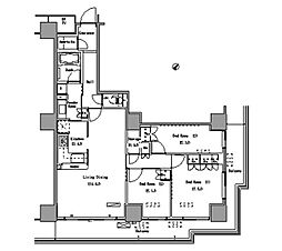 パークアクシス豊洲 3LDKの間取図画像