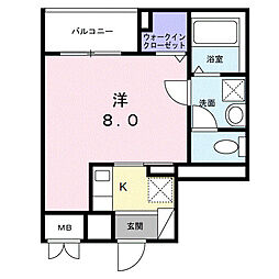 ジョリエメゾン千石 3階1Kの間取り
