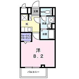 ジョリエメゾン千石 5階1Kの間取り