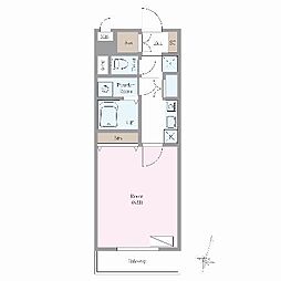 カスタリア勾当台公園 6階1Kの間取り