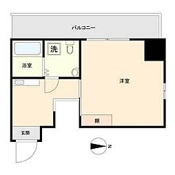 アソルティ東二番丁 ワンルームの間取図画像