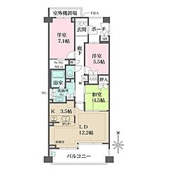 パークハウス吉祥寺北町グローヴIV 4階3LDKの間取り