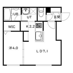 シティレジデンス福住 4階1LDKの間取り