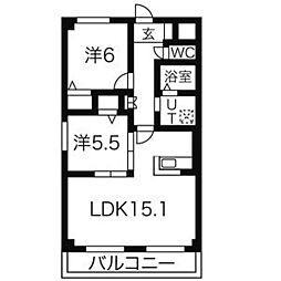 Lumiere Duo FB館　(ルミエールデュオ) 3階2LDKの間取り