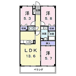 間取図画像 3LDK