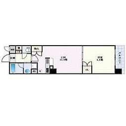 ベラジオ四条烏丸3 1LDKの間取図画像