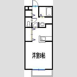 プランドール中広 ワンルームの間取図画像