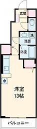 メルベーユ神戸 ワンルームの間取図画像