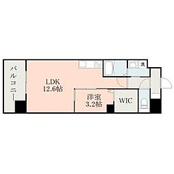 サムティ西熊本 6階1LDKの間取り