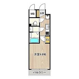 インプルーブ鶴舞 9階1Kの間取り