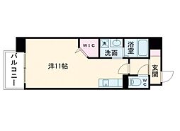 Ｅｓｔ　ｂｌｕｅ 8階ワンルームの間取り