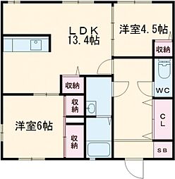 間取図画像 2LDK