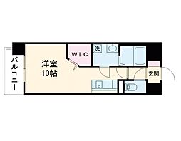 S-RESIDENCE熊本駅前 11階ワンルームの間取り