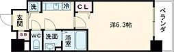 プレサンス新神戸駅前 1Kの間取図画像