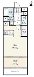 Ark Residence 西田代 1LDKの間取図画像