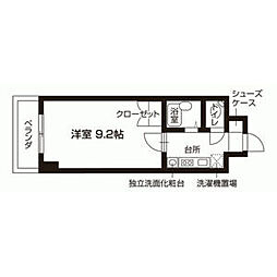 リベルタ南草津 5階1Kの間取り