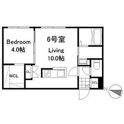 リーサ苗穂駅前 5階1LDKの間取り