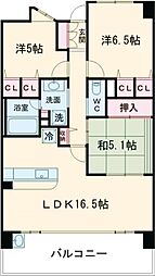 レイセニット奈良グラン・ヴェルジェ 3階3LDKの間取り