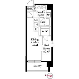東京メトロ半蔵門線 押上駅 徒歩5分の賃貸マンション 3階1DKの間取り