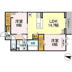 間取図画像 2LDK