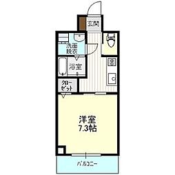 IRMSIII 1階1Kの間取り