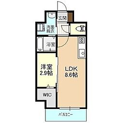 IRMSIII 1階1LDKの間取り