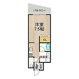 CITY SPIRE神戸元町I 10階1Kの間取り
