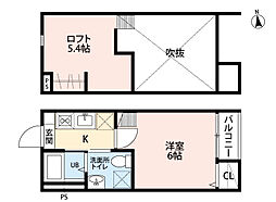 Ｒｅｖｅｕｒ大野田 1階1Kの間取り