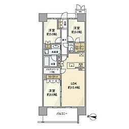 MJR深川住吉 14階3LDKの間取り