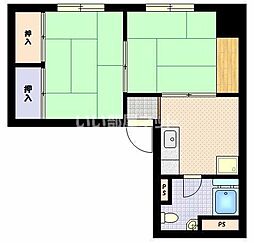 豊橋商事第2ビル 3階2Kの間取り