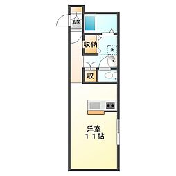 サンライトビル 3階ワンルームの間取り