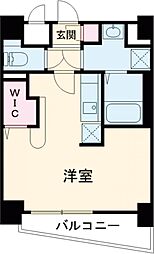 エステシア名駅 3階ワンルームの間取り