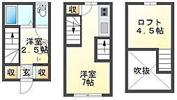 casacozy寺家駅前 1階1DKの間取り