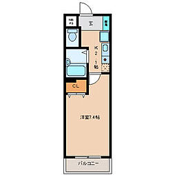 エトワール榎 1Kの間取図画像
