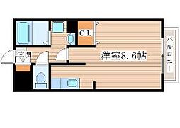 ＮＯＲＴＨ　ＣＩＴＹ50 2階ワンルームの間取り