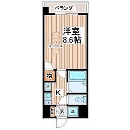 ルーメスト原町 205 2階1Kの間取り