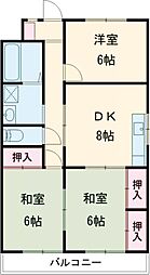 センチュリーハイツ 3階3DKの間取り