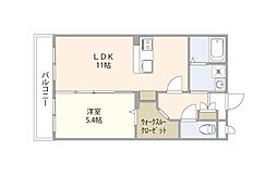 Maison Catelle 1LDKの間取図画像