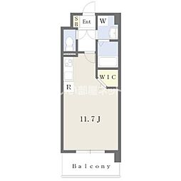 JR鹿児島本線 崇城大学前駅 徒歩4分の賃貸マンション 3階ワンルームの間取り