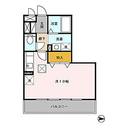 Ｄーアベニュー本荘 1階ワンルームの間取り
