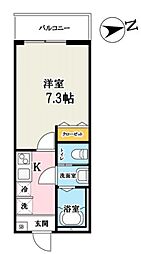 吉川市高富1丁目アパート 1Kの間取図画像
