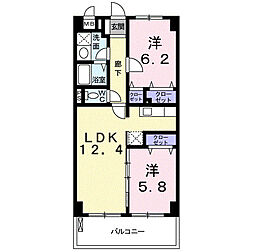 SakuraGrace 2LDKの間取図画像