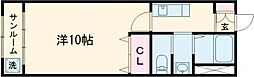 ラウレア1 1Kの間取図画像