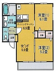 間取図画像 2LDK