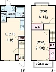 間取図画像 2LDK