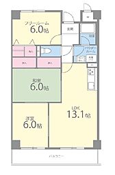グレイスコート深井 3階3LDKの間取り