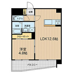 Ｆｒａｉｓｅ本荘 2階1LDKの間取り
