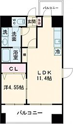 スプランドゥール新屋敷 1LDKの間取図画像
